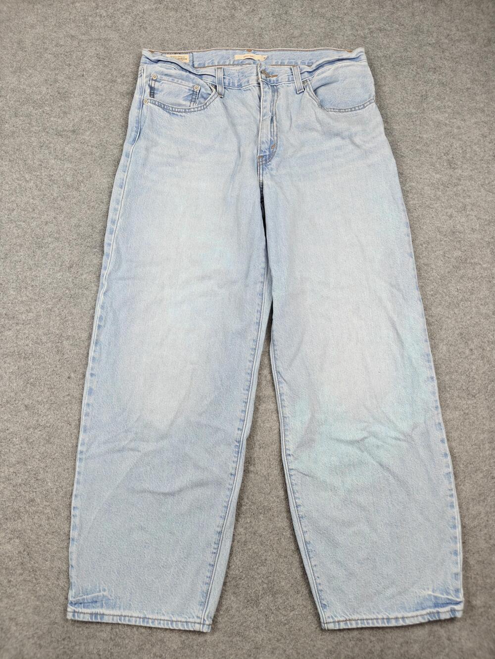 Levi's Baggy Dad Jeans Womens 30x30 Light Wash Wide-Leg Relaxed Denim Cotton